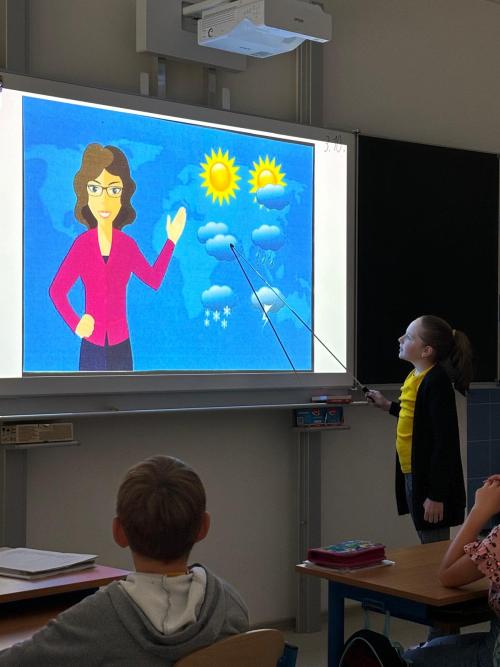 Předpověď počasí v hodině anglického jazyka